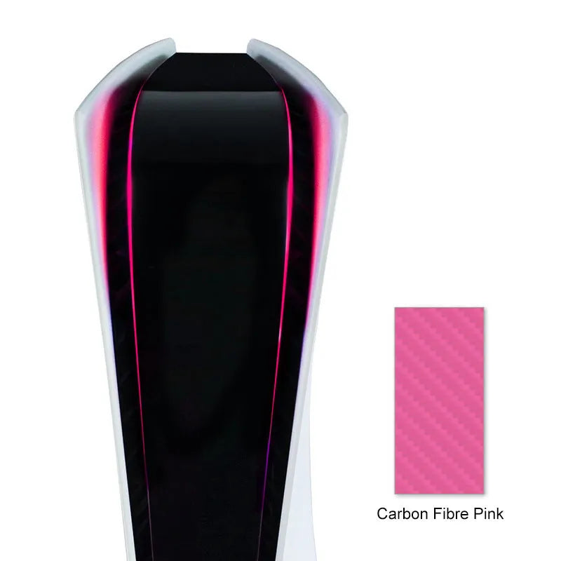 PS5 light bar film sticker with carbon fibre pattern in multiple colour options