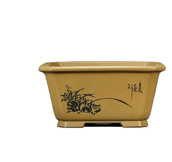 Extra large Chinese style purple clay plant pot for indoor flowers and plants
