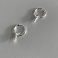 Women's geometric star ear clip earrings with copper white gold electroplated finish