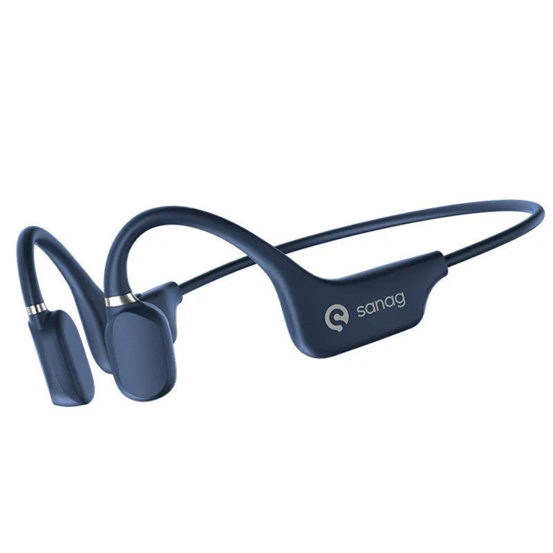 Bone conduction Bluetooth sports headphones in neckband design showing colour options
