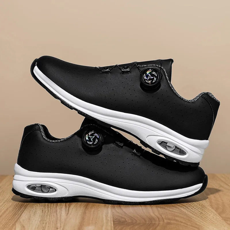 Low top casual shoes with mesh upper and cross strap design in black or white colour options