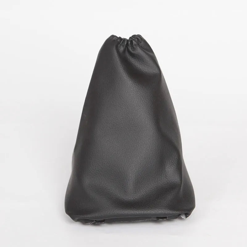 Black genuine leather shift lever dust cover for Toyota Corolla, 15.2 cm long