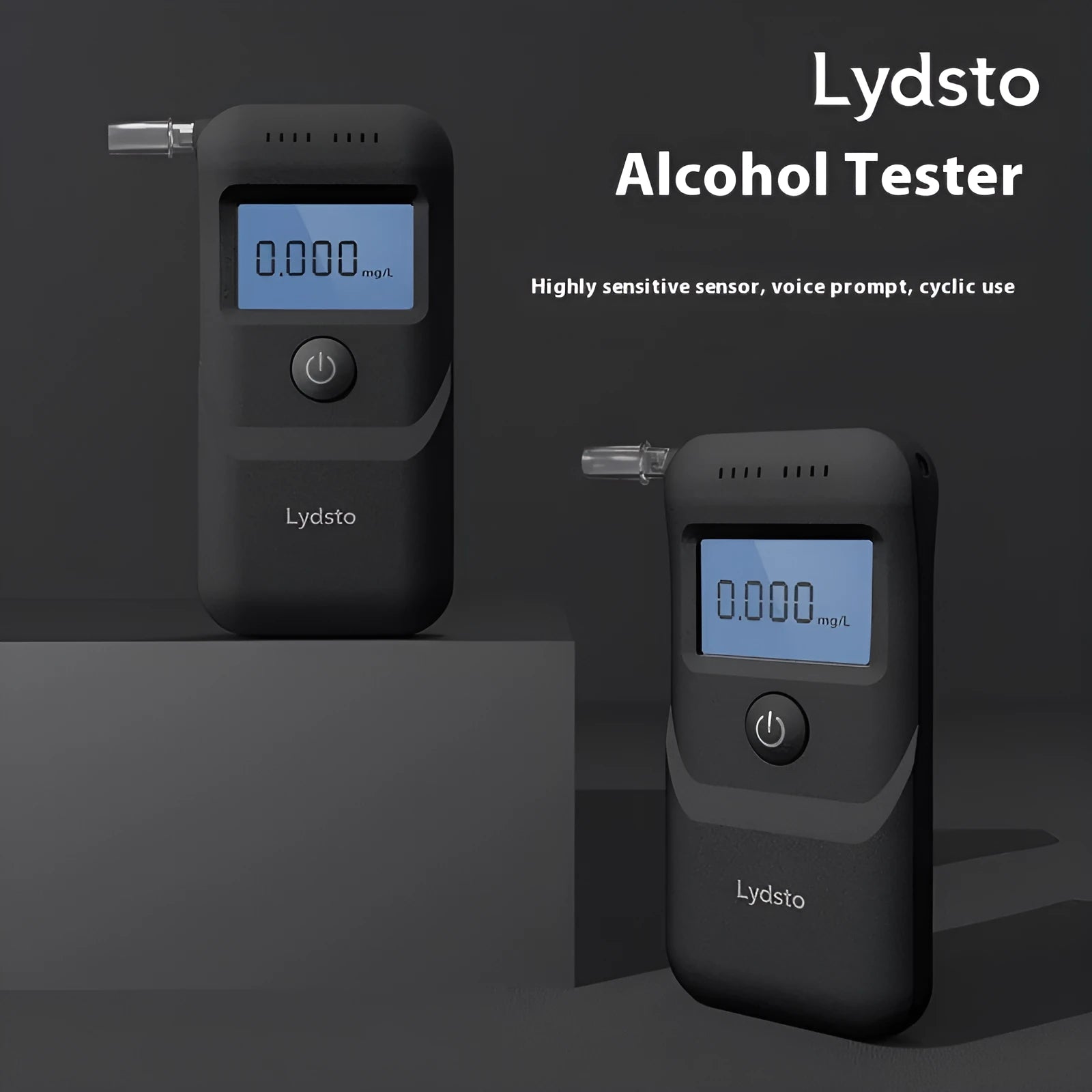 Black HD-JJCSY01 household alcohol breath tester for drinking checks