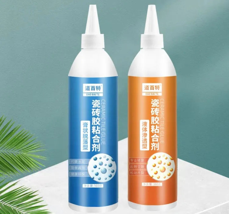 Tile adhesive tubes in 200g, 260g, and 380g capacities for shedding repair injection