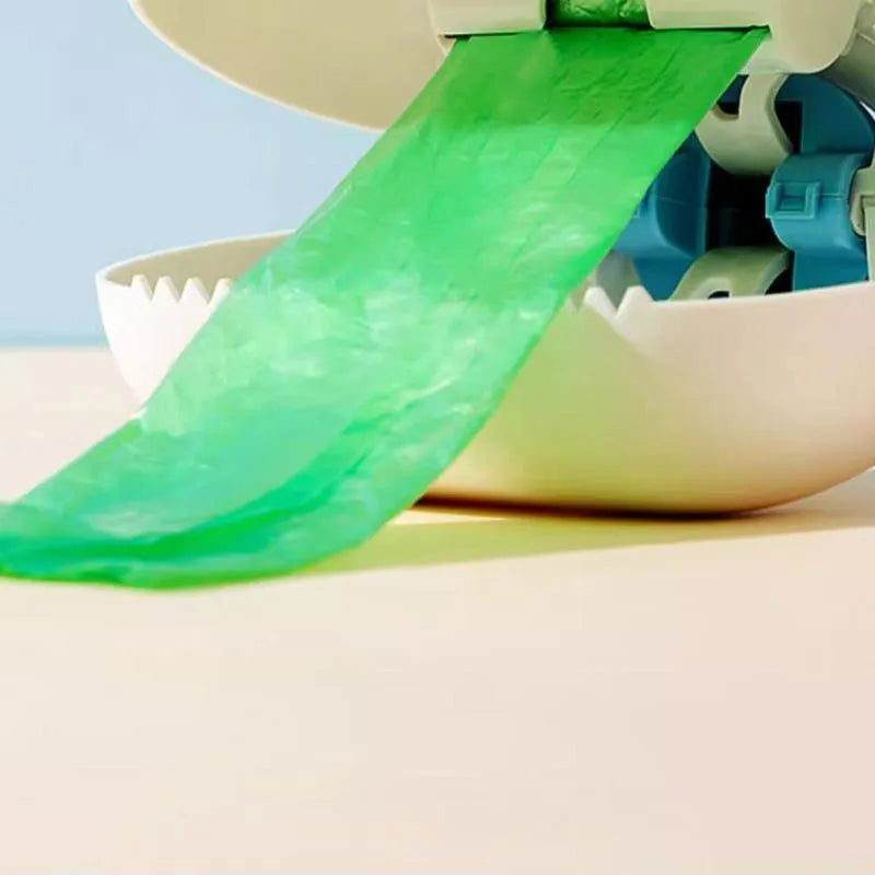White blue ABS plastic dog poop scooper with cloud-shaped jaw design for outdoor pet waste collection