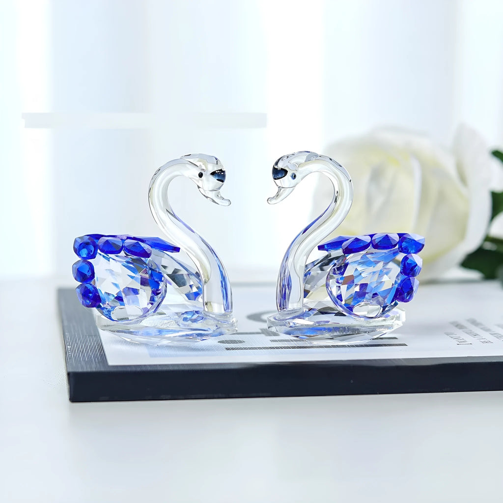 Crystal swan desktop decoration in modern simple style available in multiple colours
