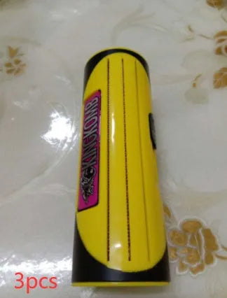 Red and yellow pet comb with stainless steel teeth and ABS plastic handle for dog and cat grooming