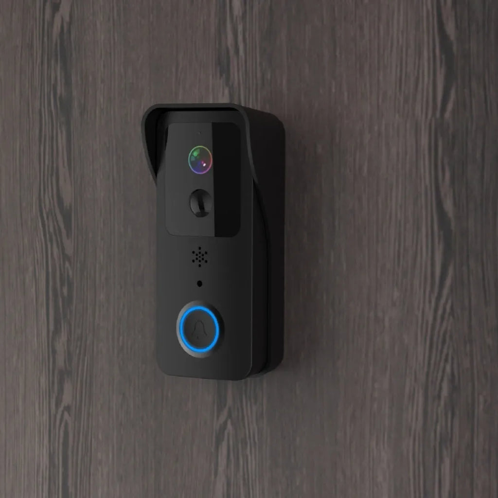 Waterproof smart visual doorbell intercom with HD video camera and battery power source