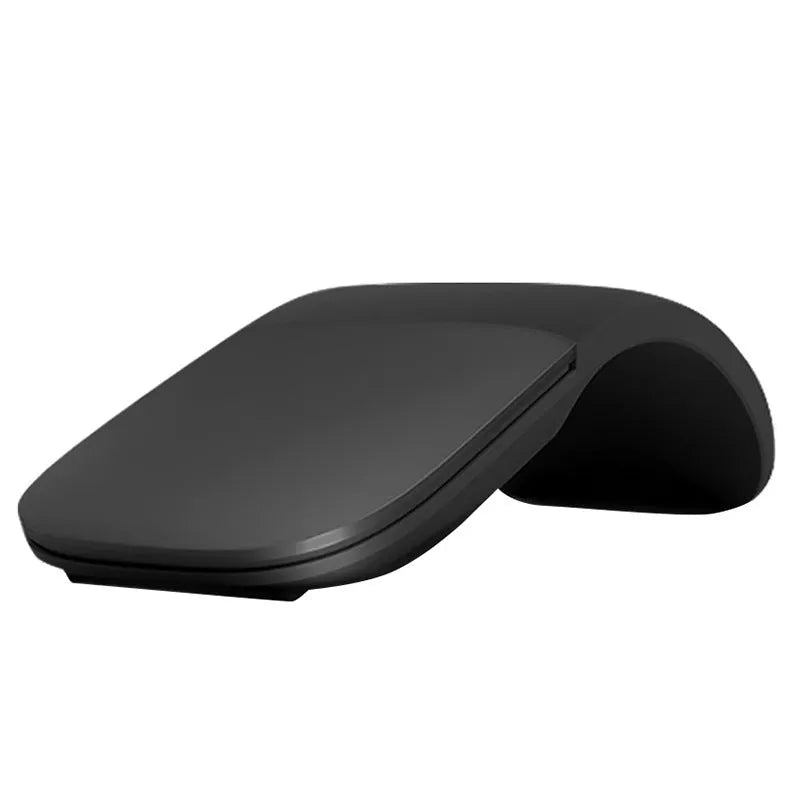 Folding Bluetooth wireless mouse shown in both open and closed positions with compact 131.2mm design