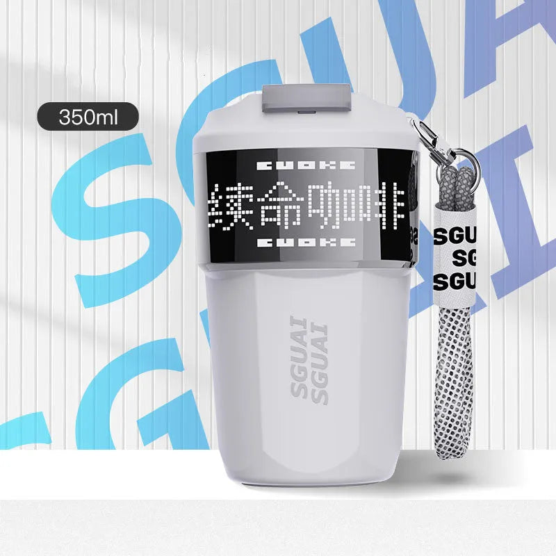 Japanese-style portable stainless steel coffee cup in blue colour with 50mL capacity