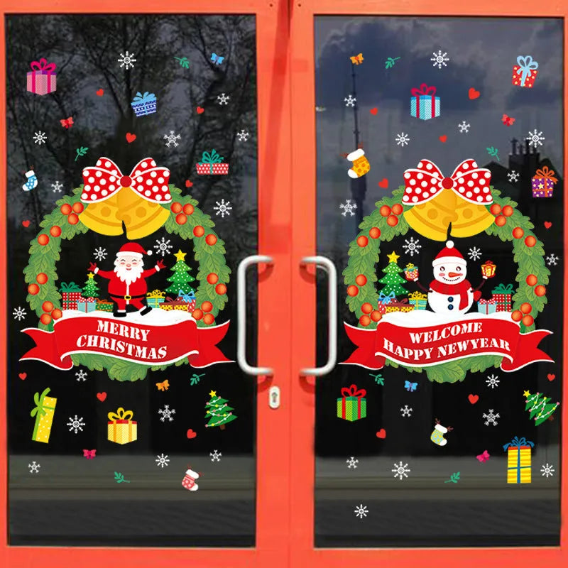 Large colourful cartoon pattern non-adhesive electrostatic window sticker on glass
