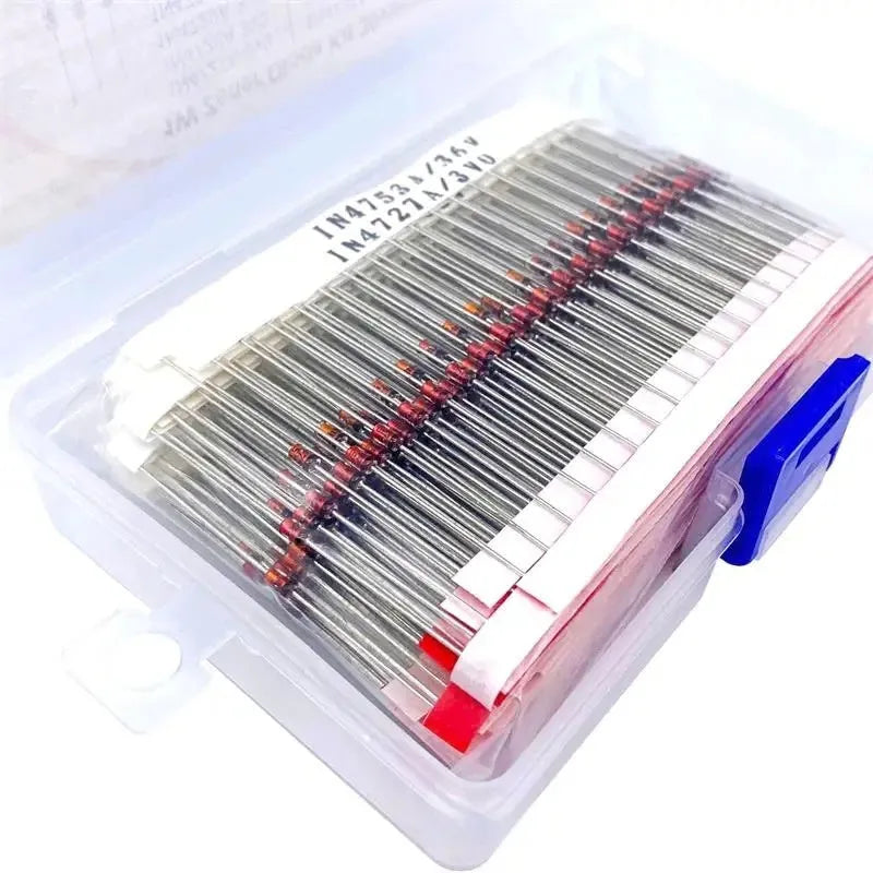Boxed 1W Zener diode electronic component with 50V reverse breakdown voltage