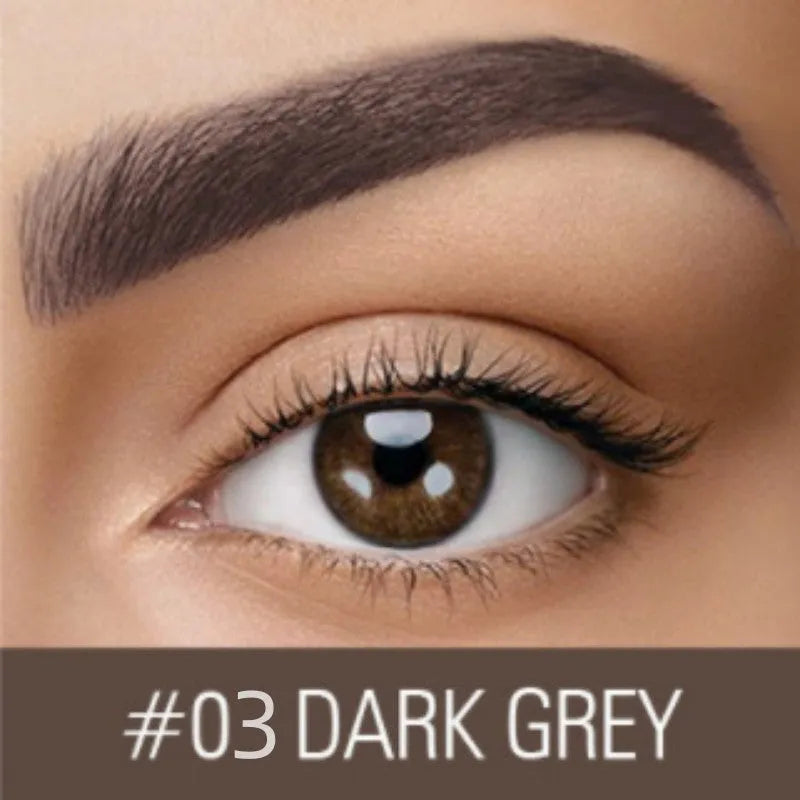 Waterproof brow cream tube in brown and black shades for natural eyebrow definition