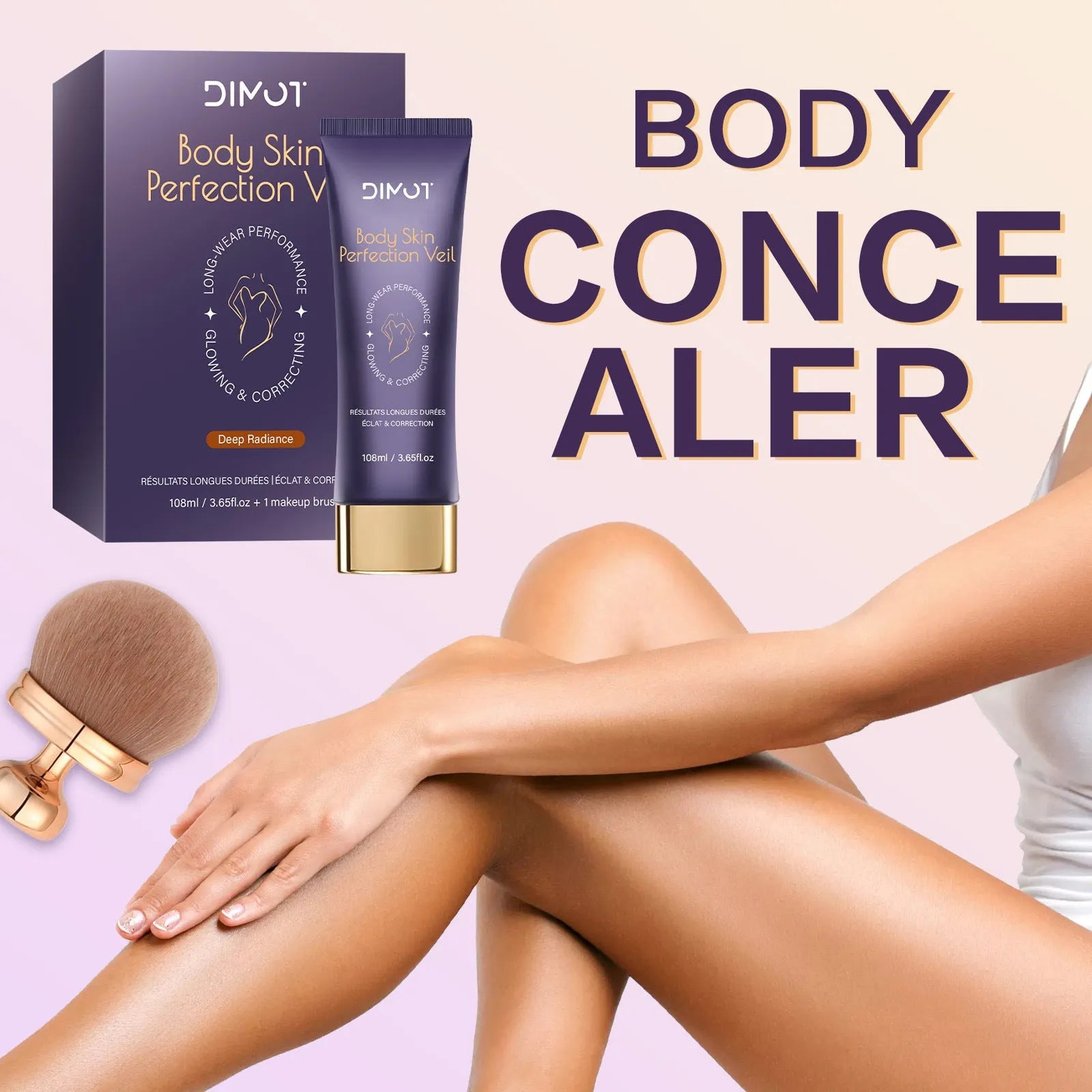 108ml body tattoo concealer makeup cream with brush in waterproof formula