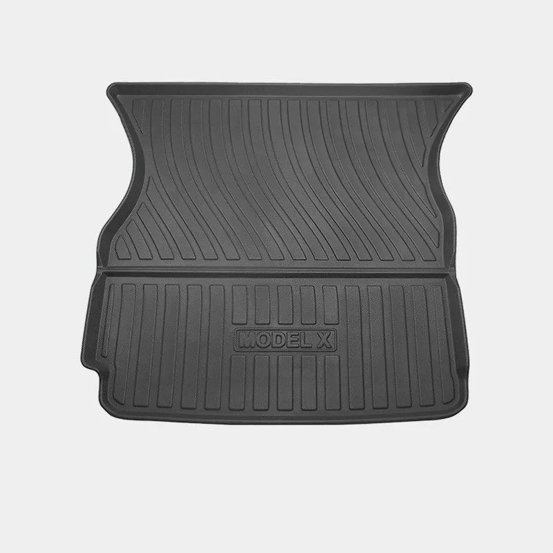 TPE rubber waterproof floor mats and trunk liner for Tesla Model X interior protection