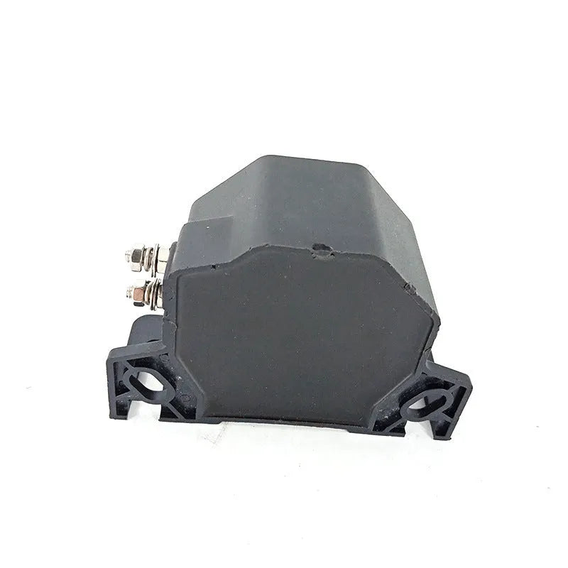 Black GQ-208A 12-80V reversing buzzer horn for vehicle safety alerts.