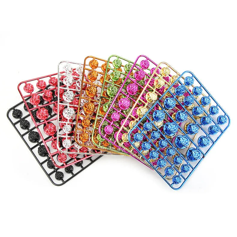 30-piece set of ABS plastic motorcycle screw caps in eight different colours