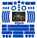 Bicycle reflective safety tape with grid pattern in four colour options measuring 11.5 by 21 centimetres