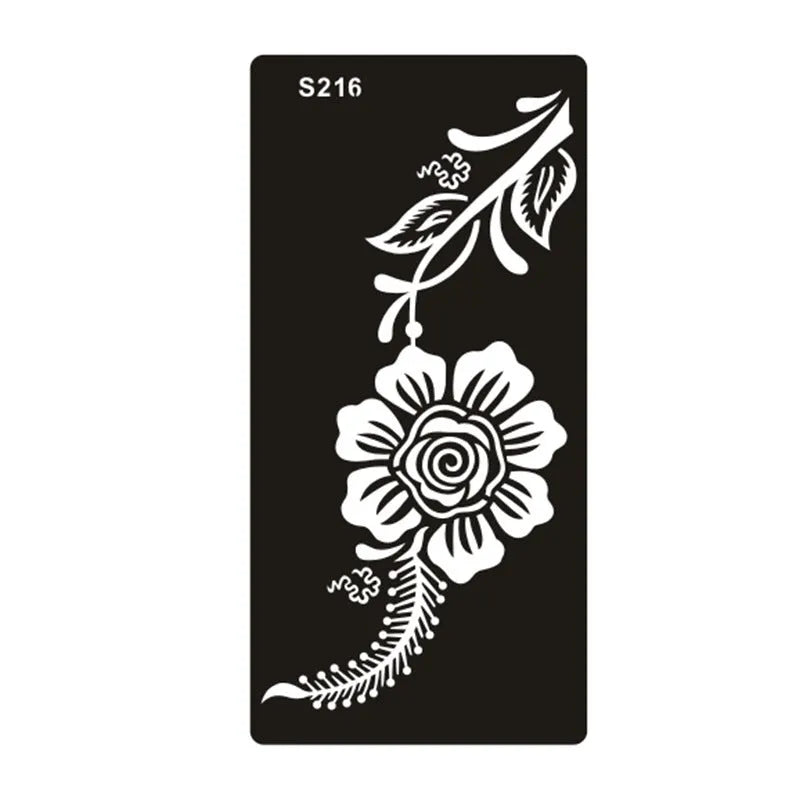 Hollow tattoo template sticker with geometric Southeast Asia style design on water transfer paper