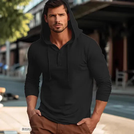 Cotton pullover hoodie in six colours for European and American youth sizing