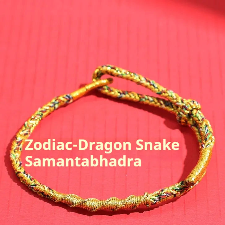 Hand-woven eight-strand colourful guard strap with flexible wire showing zodiac colour options