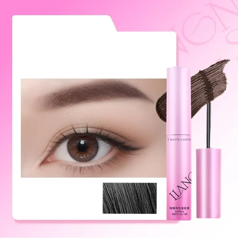 Velvet Fog eyebrow cream in compact with four natural shade options shown