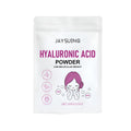 100g hyaluronic acid powder in container for DIY skincare formulations with calcium sulfate and kaolin ingredients
