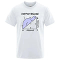 Cotton T-shirt with Hippotenuse Opposite Adjacent mathematics print in loose fit design