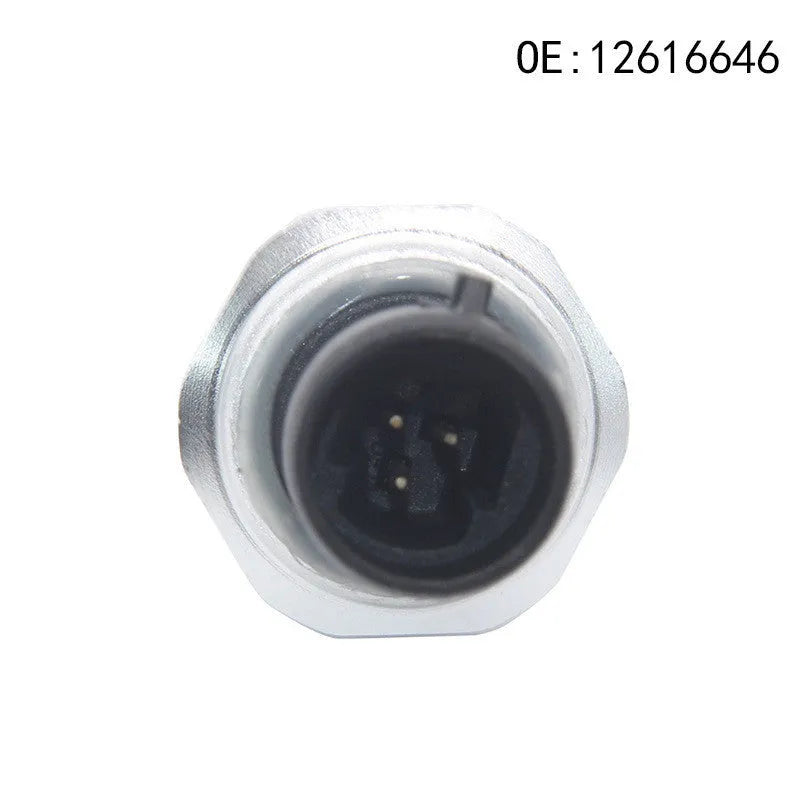 Silver metal fuel pressure sensor for GM vehicles, part numbers 12616646 and 12677836