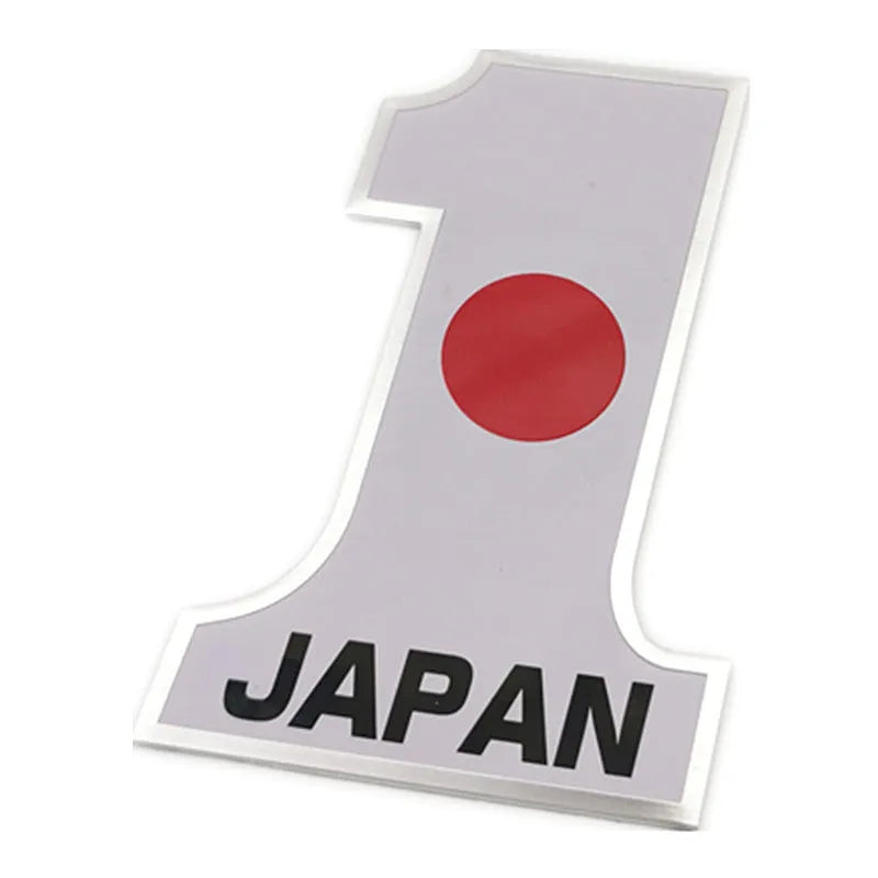 Metal car personality sticker in aluminium alloy with 3D stereo flag design, 12cm x 8cm, showing Russia flag option on car body