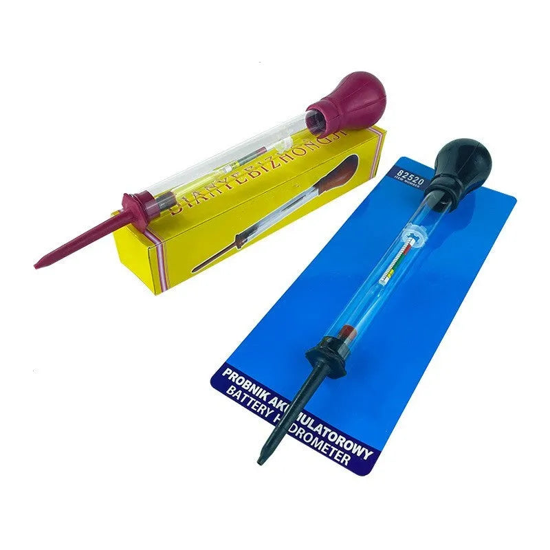 Electrohydraulic hydrometer for automobile battery testing with glass construction and 330mm length