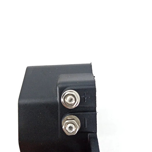 Black GQ-208A 12-80V reversing buzzer horn for vehicle safety alerts.