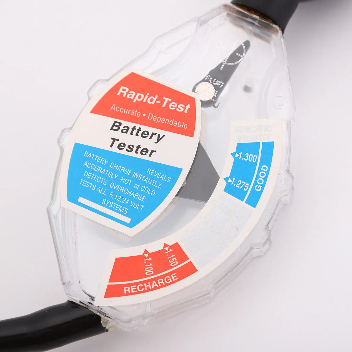 Suction electrolyte hydrometer densitometer for lead acid battery testing with measurement scale