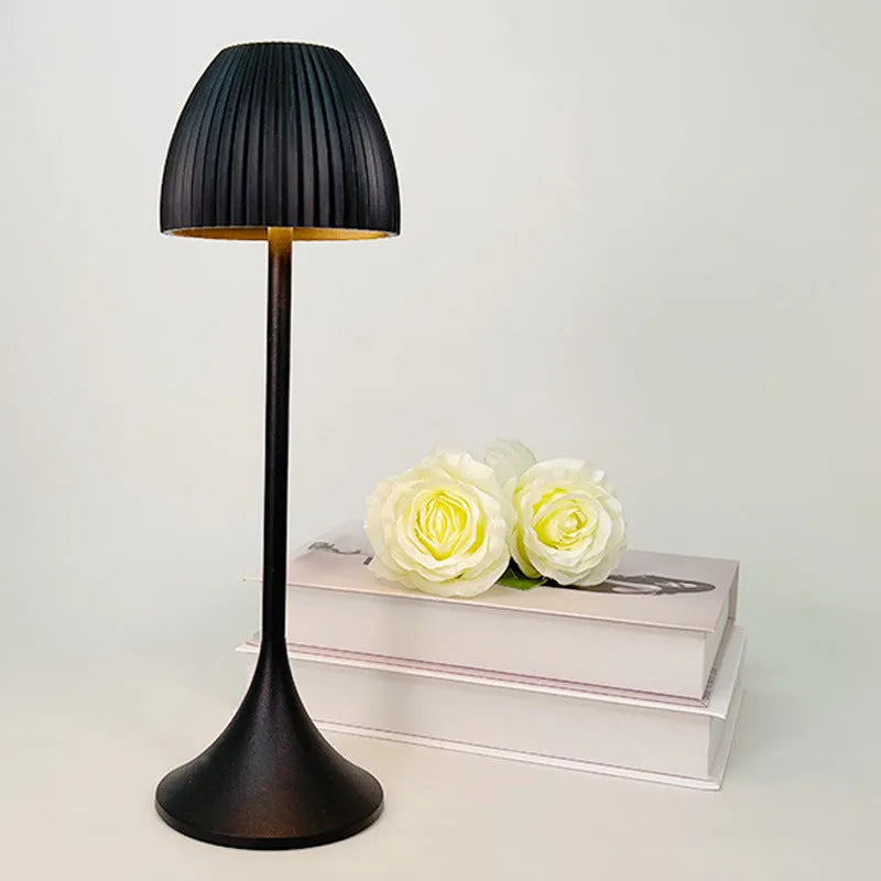 Modern minimalist USB night lamp with thin round base and adjustable dimming function