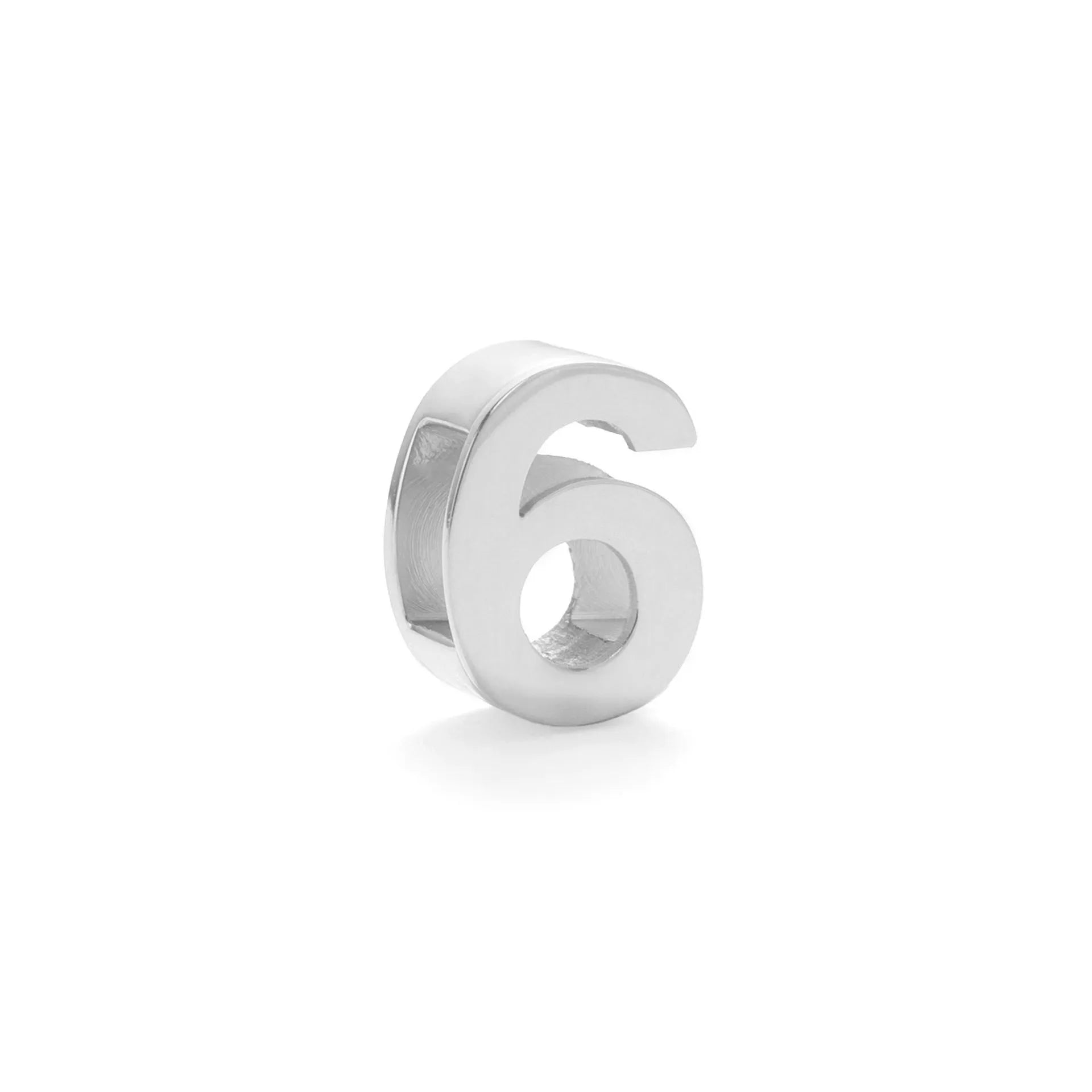 Titanium steel necklace with a single charm showing a number or letter on a 40.5cm gold or silver chain.