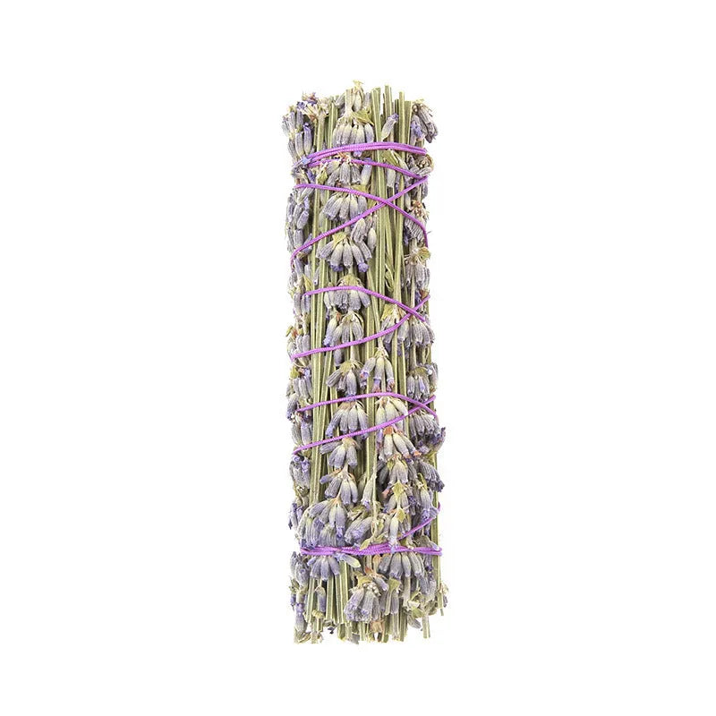 A single, 4-inch long dried flower aromatherapy stick with lavender scent on a neutral background.