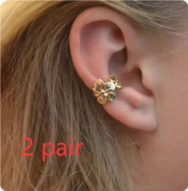 Gold starfish and conch drop earrings for women with electroplated alloy construction
