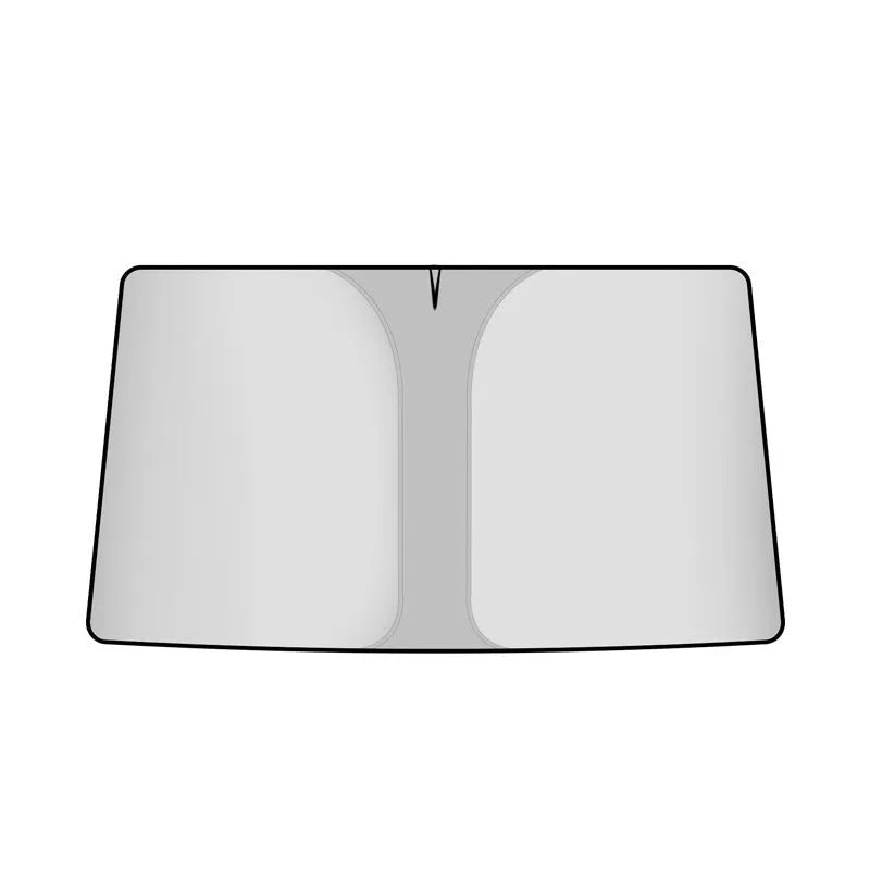 Car double ring front shield sun shade with titanium silver NC fabric for heat insulation