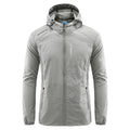 Men's lightweight nylon hooded jacket for summer sun protection in various colours.