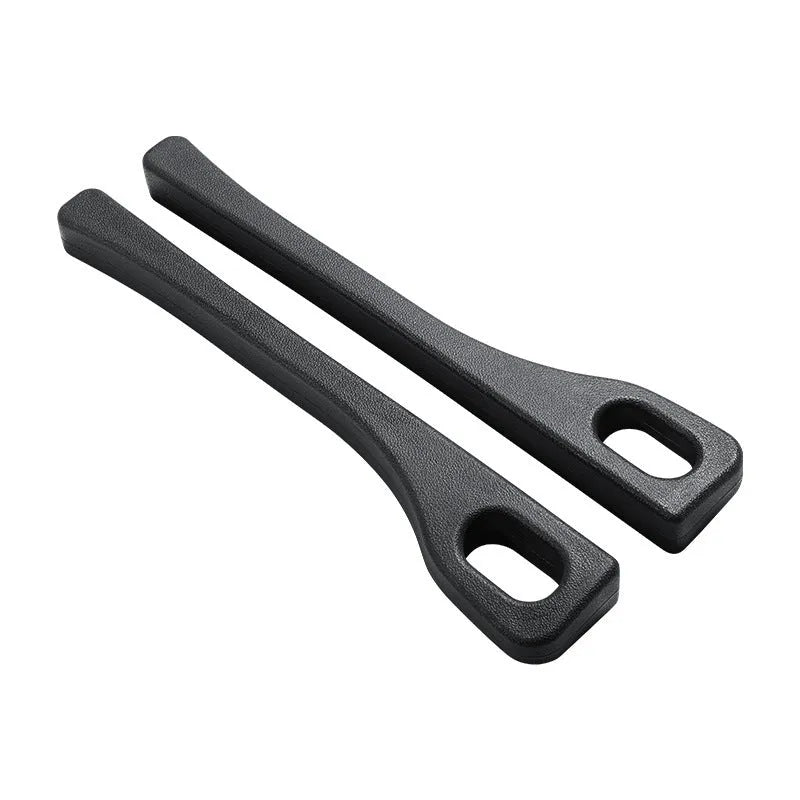 Flexible polyurethane car seat gap filler strip in beige colour on a car seat.