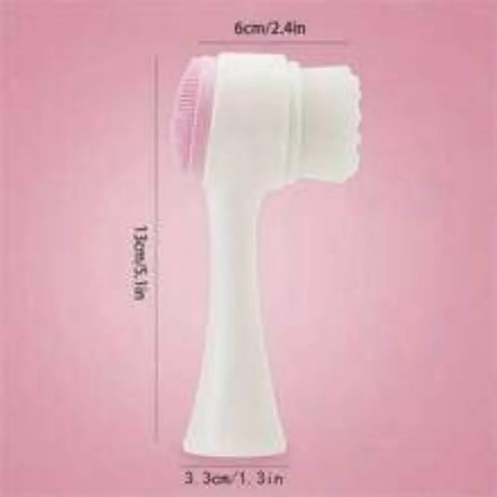 Blue nylon pet paw brush for dogs and cats measuring 13.5cm long