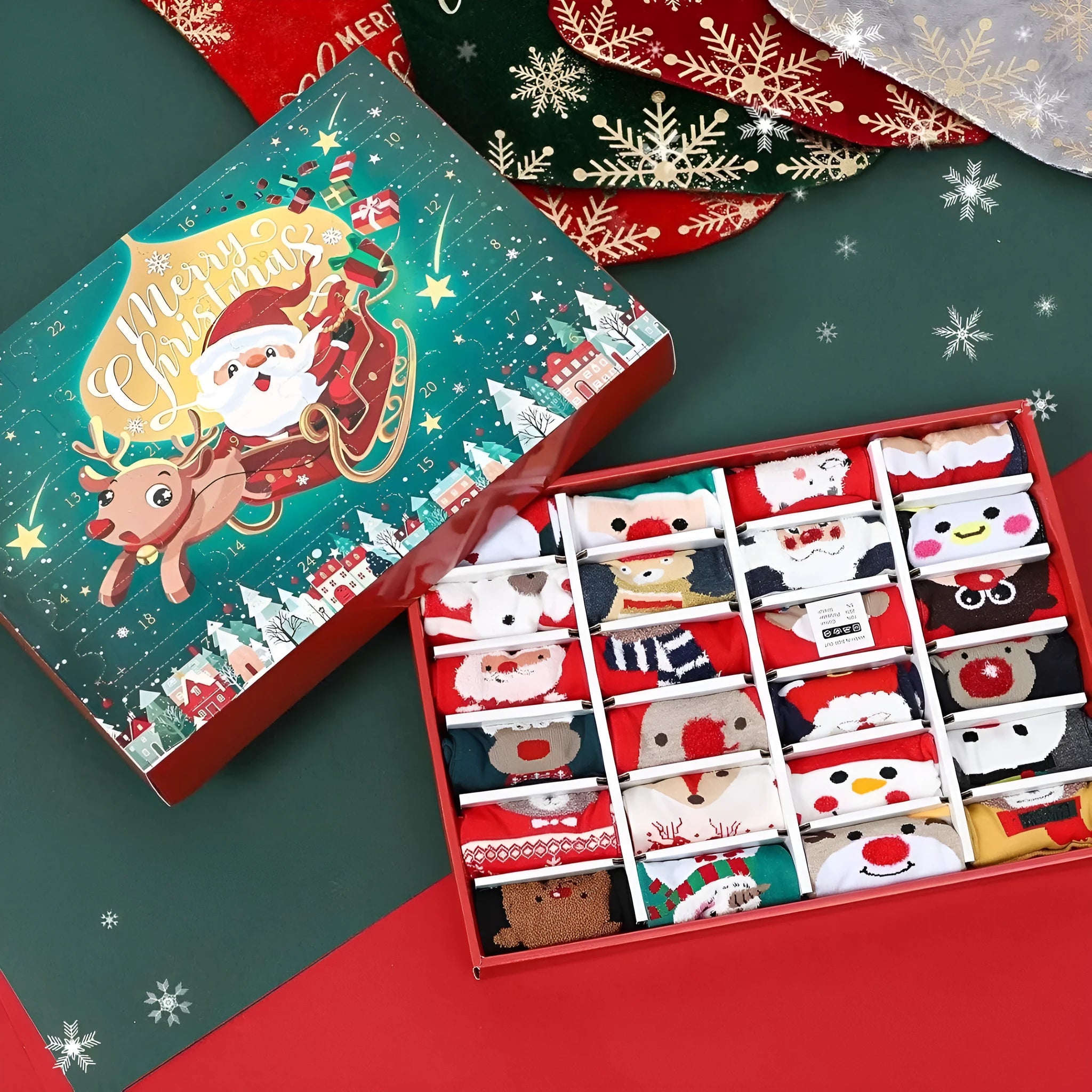 Mini resin Christmas socks blind box decoration for holiday displays