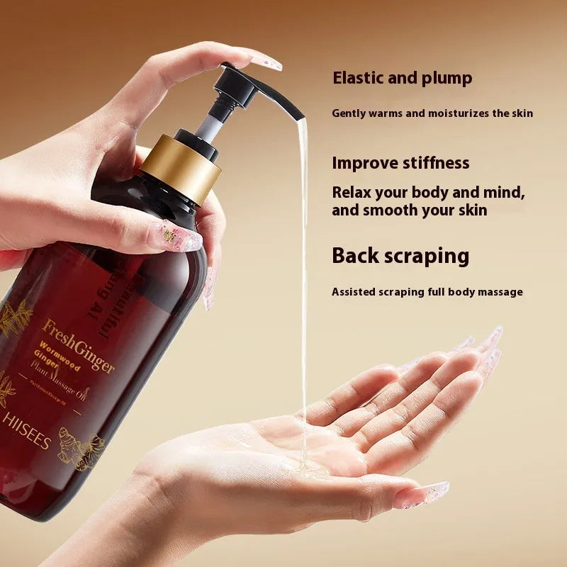 500ml soothing massage oil bottle for whole body meridian scraping universal skin type