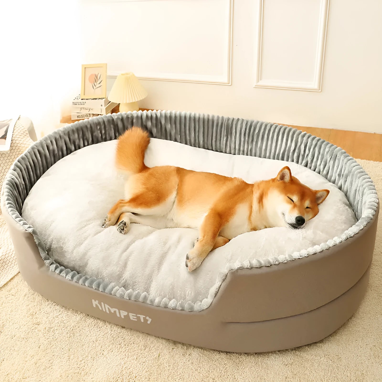 Washable dog pet bed cushion in pad style with waterproof fabric and PP cotton filling