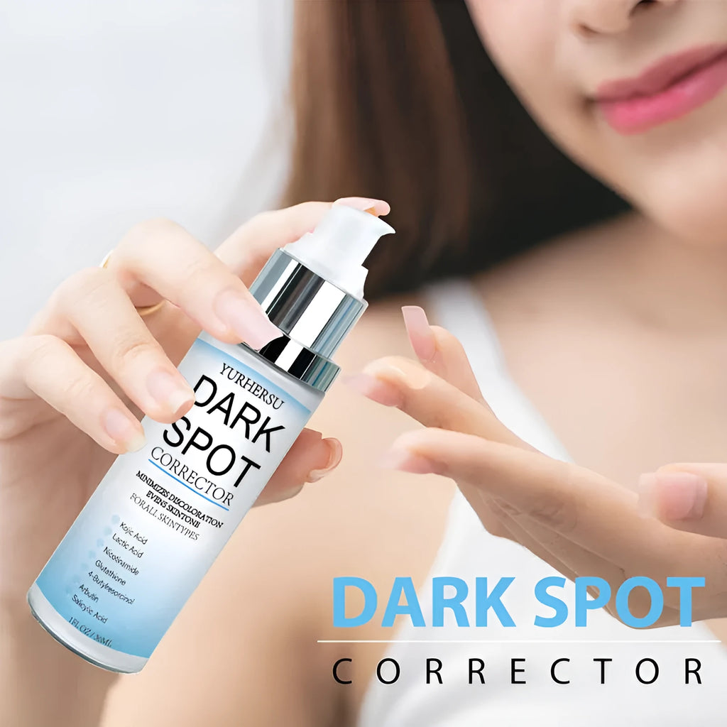 Bottle of spot lightening facial essence for brightening and moisturising all skin types.