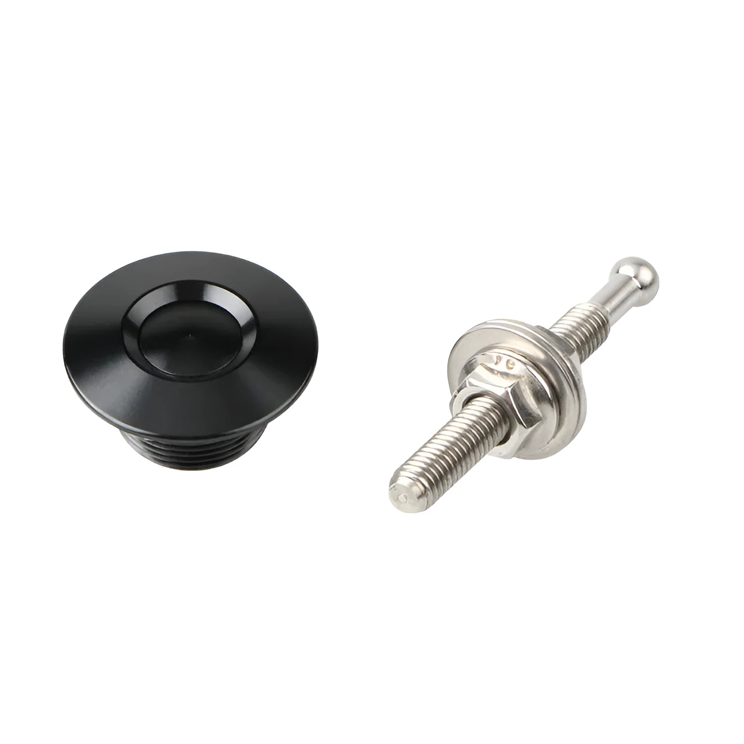 30mm diameter mini engine cover lock in silver, black, gold, blue, and red colour options with aluminium alloy screw