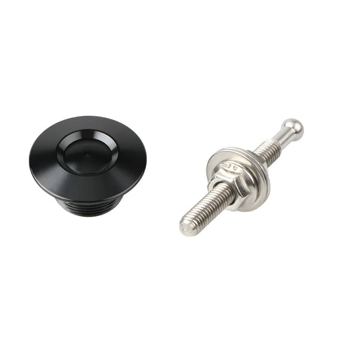 30mm diameter mini engine cover lock in silver, black, gold, blue, and red colour options with aluminium alloy screw