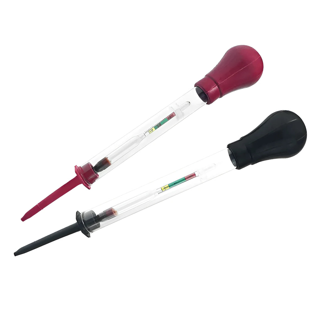 Electrohydraulic hydrometer for automobile battery testing with glass construction and 330mm length