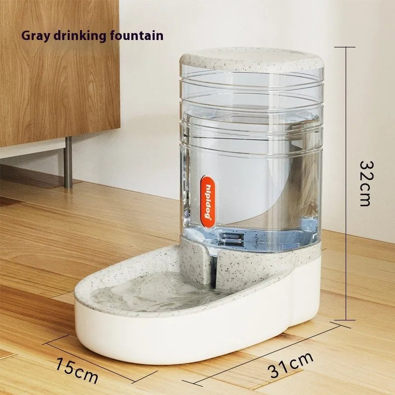 Large 3.8L automatic pet water fountain for cats and dogs in grey, blue, pink, or green colour
