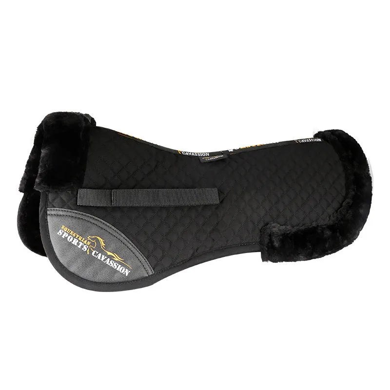 Riding saddle pad for equestrian and cycling with wool construction in multiple colour options